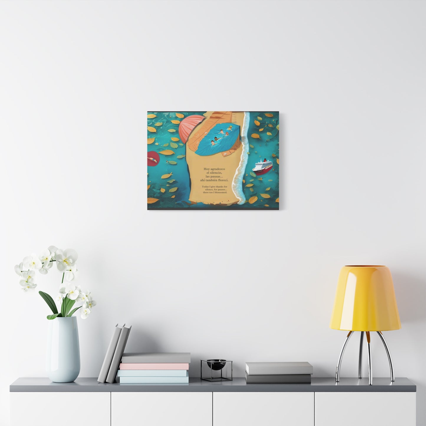 "Serene Beach" Canvas Print, Coastal Decor, Ocean Vibe Wall Art, Perfect Gift for Beach Lovers, Home Decor, Relaxation