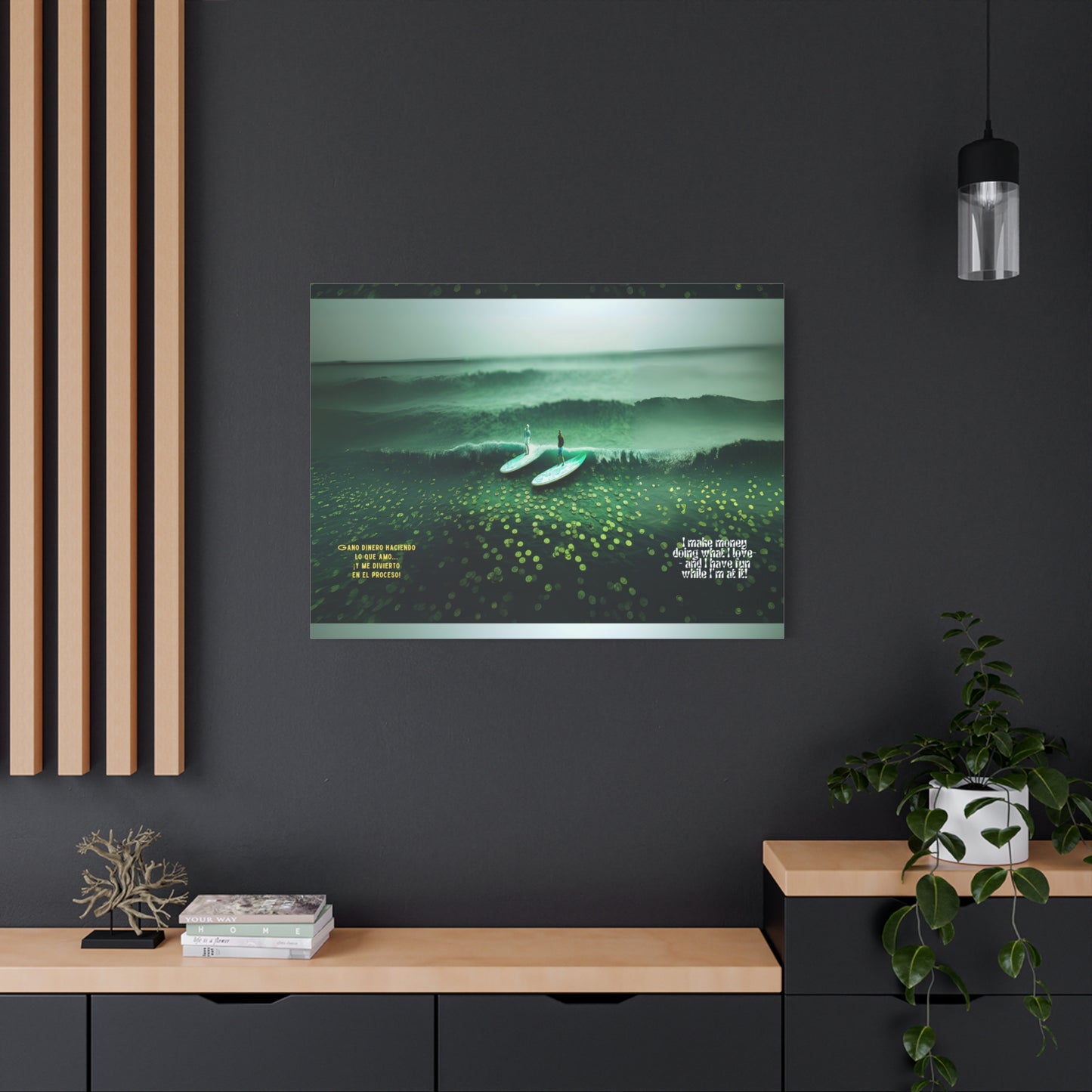 "Surfing Waves" Matte Canvas Art Print, Wall Decor for Beach Lovers, Ocean Photography, Inspirational Home Decor, Gift for Surfers
