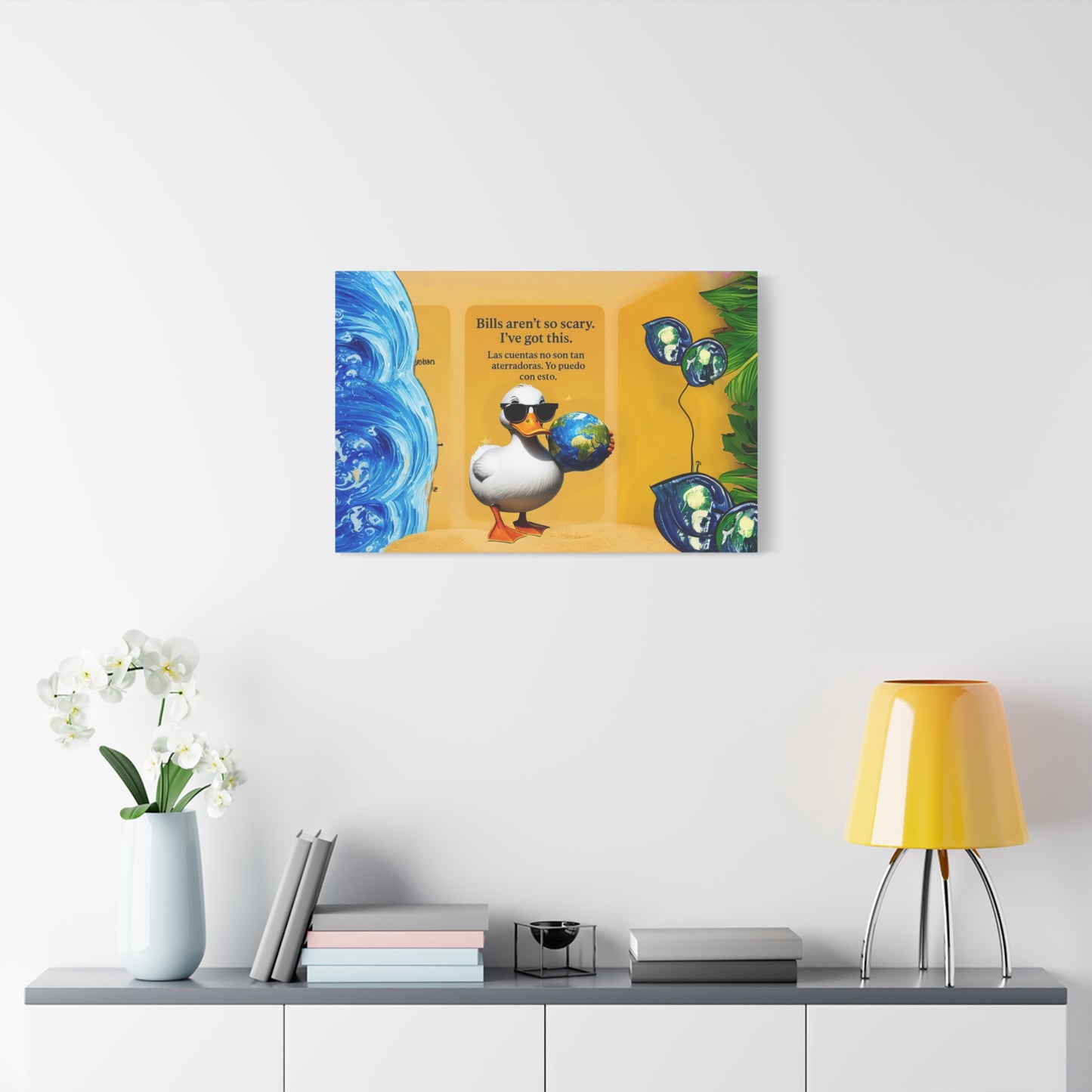 "you control the word", Inspirational Art Canvas Print, Motivational Wall Decor, Home Office Art, Encouragement Gift, Positive Vibes Decor