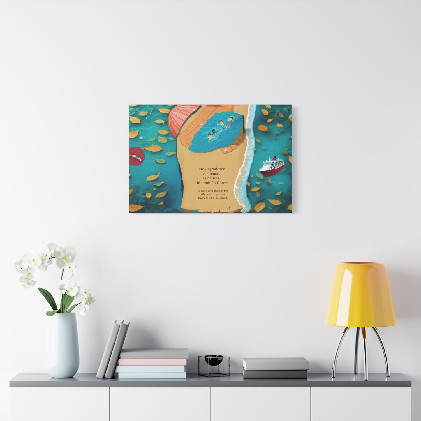 "Serene Beach" Canvas Print, Coastal Decor, Ocean Vibe Wall Art, Perfect Gift for Beach Lovers, Home Decor, Relaxation