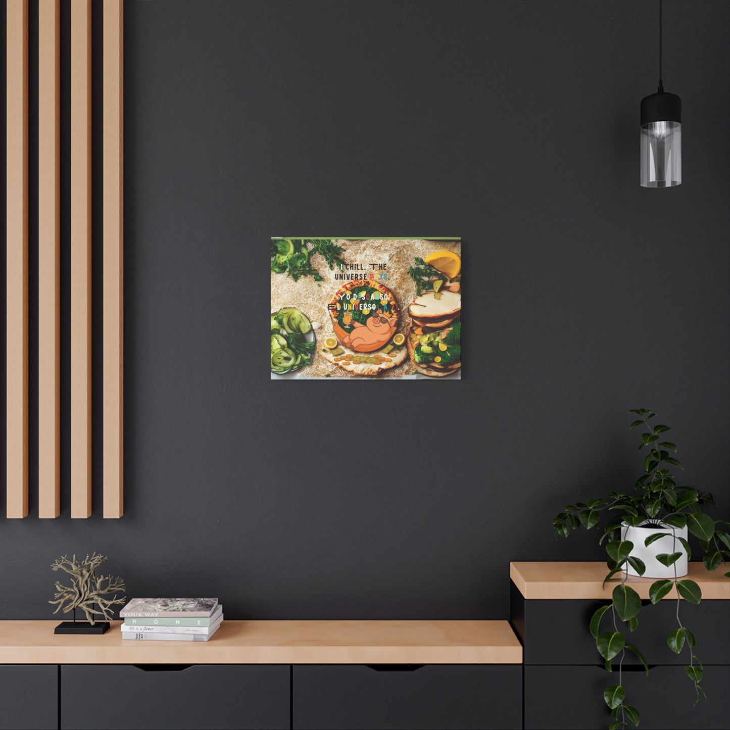 "Thanks Universe" Canvas Art, Kitchen Decor, Foodie Gift, Motivational Wall Art, Home Aesthetic Wall Decoration