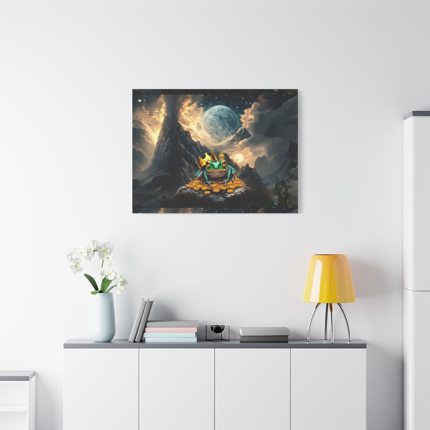 Fantasy Frog Canvas Wall Art, Whimsical Home Decor, Unique Gift for Nature Lovers, Perfect for Birthdays, Living Room Wall Decor