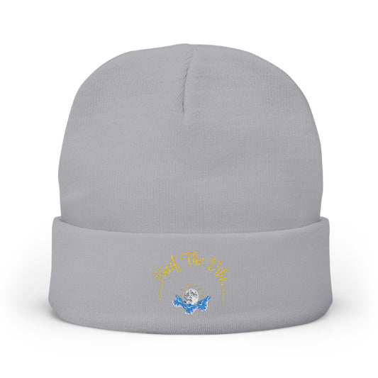 Surf the vibe beanie Embroidered! , Meditation Gift, Yoga Beanie, Casual Streetwear Accessory