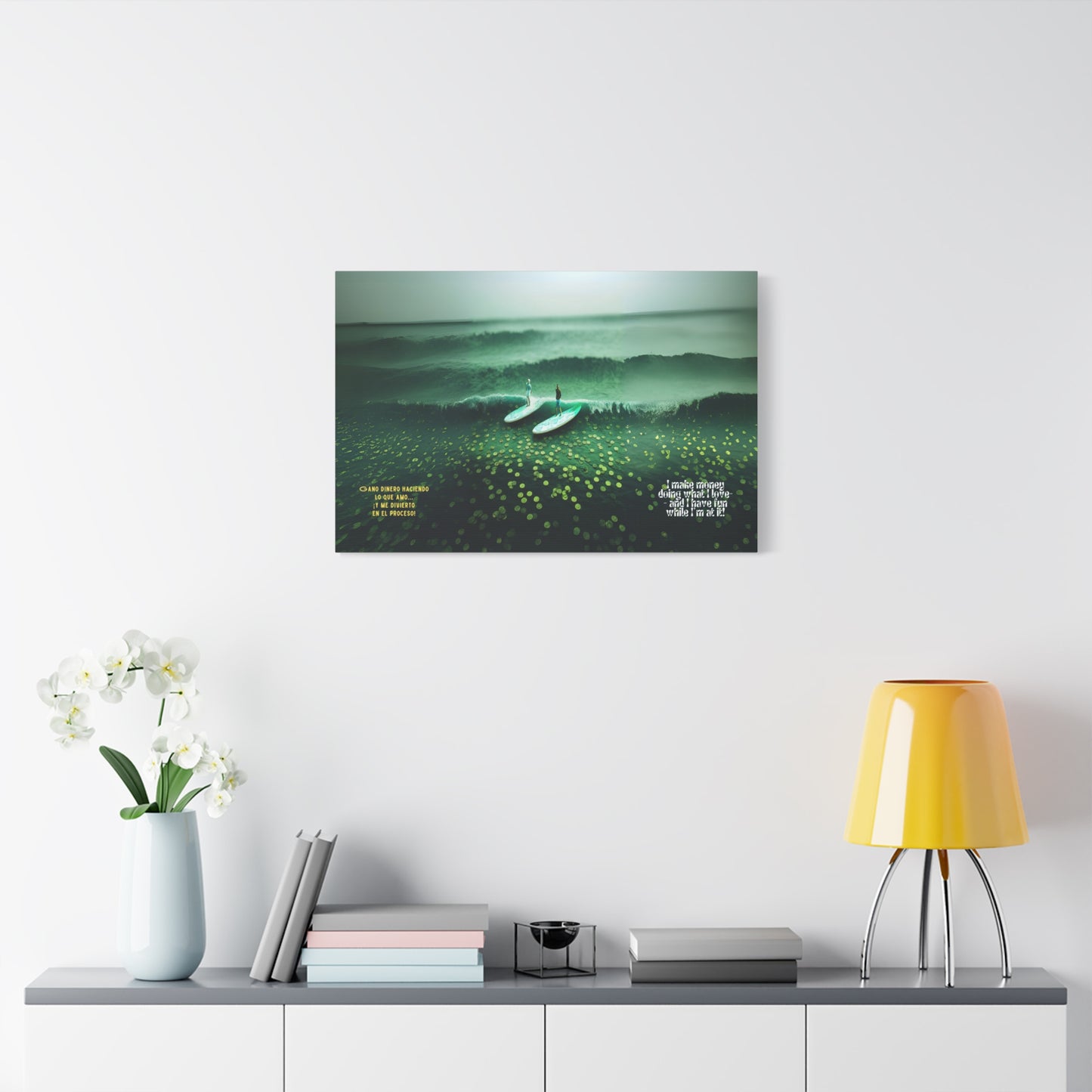 "Surfing Waves" Matte Canvas Art Print, Wall Decor for Beach Lovers, Ocean Photography, Inspirational Home Decor, Gift for Surfers