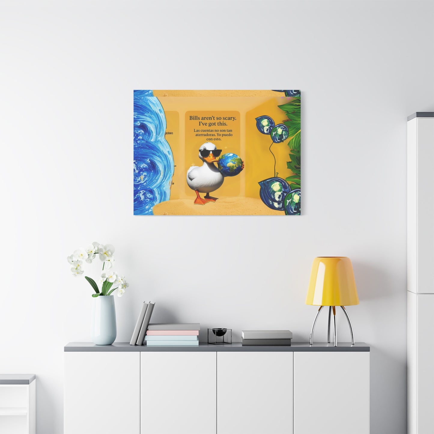 "you control the word", Inspirational Art Canvas Print, Motivational Wall Decor, Home Office Art, Encouragement Gift, Positive Vibes Decor