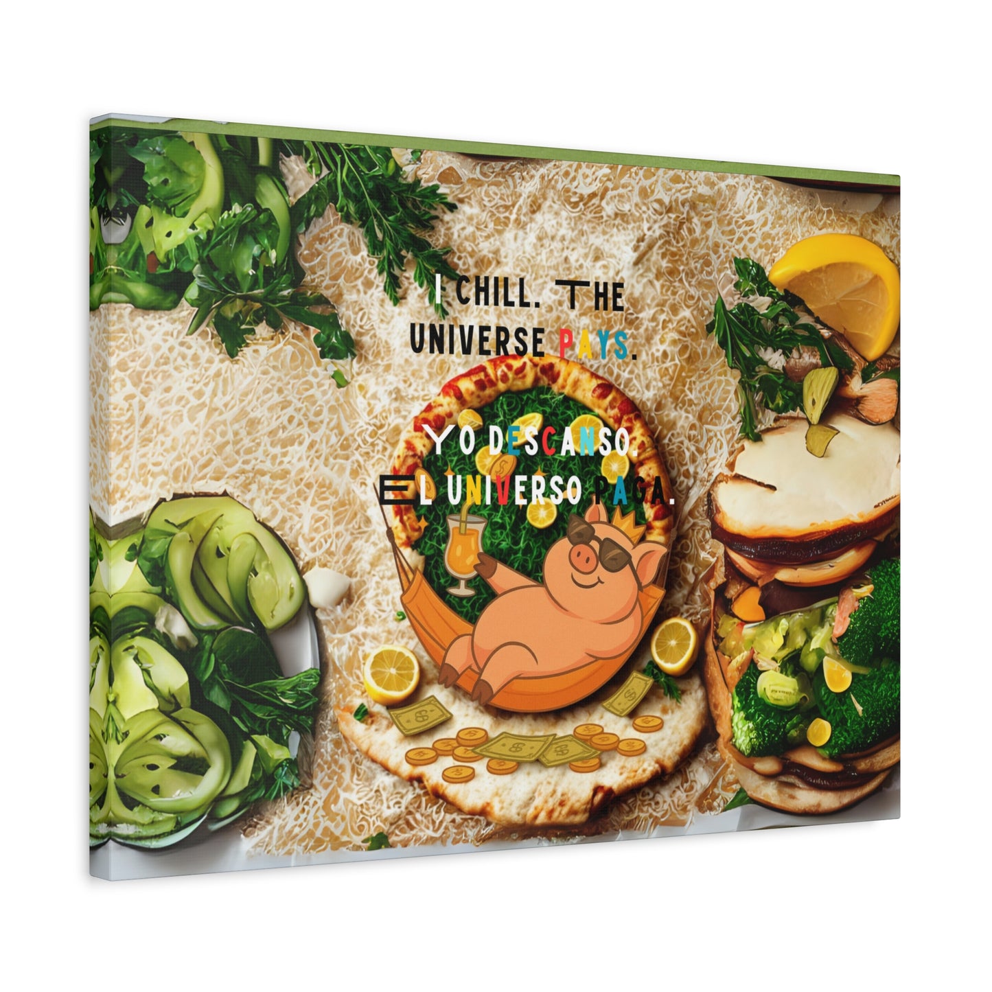 "Thanks Universe" Canvas Art, Kitchen Decor, Foodie Gift, Motivational Wall Art, Home Aesthetic Wall Decoration