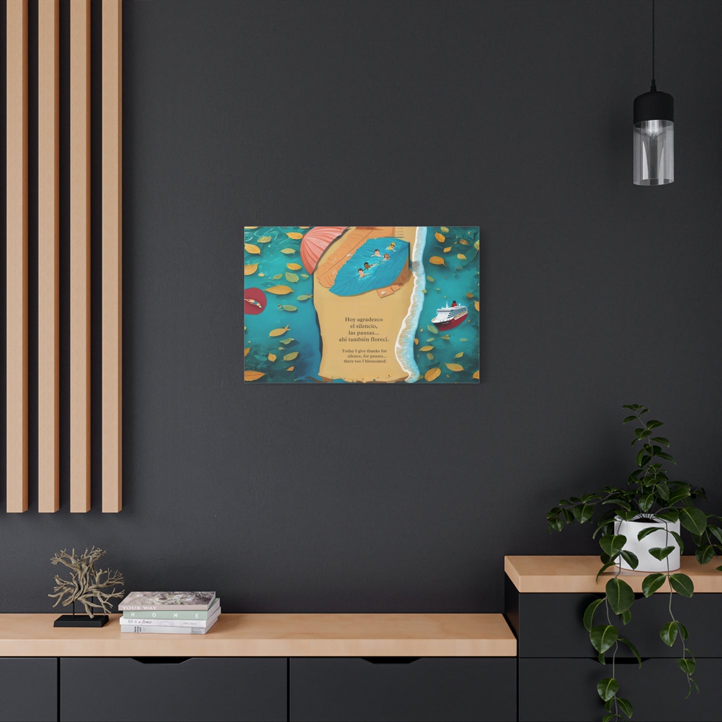 "Serene Beach" Canvas Print, Coastal Decor, Ocean Vibe Wall Art, Perfect Gift for Beach Lovers, Home Decor, Relaxation
