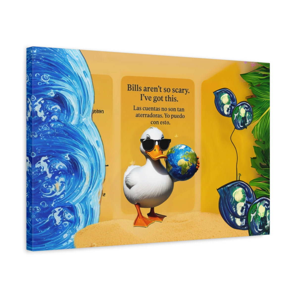 Funny abundance and flow-mindful canvas set 3