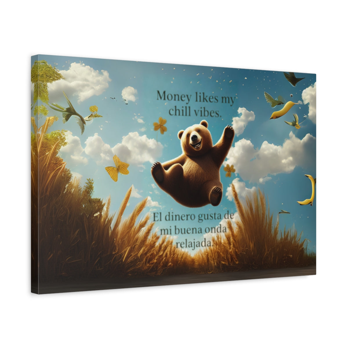 Funny abundance and flow-mindful canvas set 3