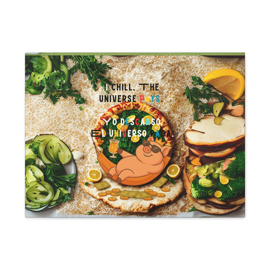 "Thanks Universe" Canvas Art, Kitchen Decor, Foodie Gift, Motivational Wall Art, Home Aesthetic Wall Decoration