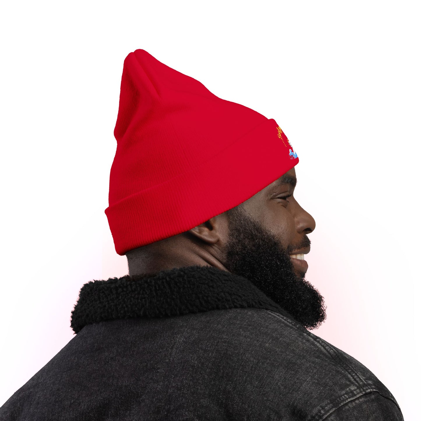 Surf your waves beanie Embroidered! , Meditation Gift, Yoga Beanie, Casual Streetwear Accessory