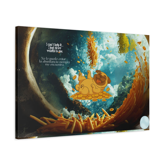 "Space dog" Canvas Art, Cute Dog Wall Decor, Animal Lover Gift, Living Room Wall Art, Pet Lover's Gift