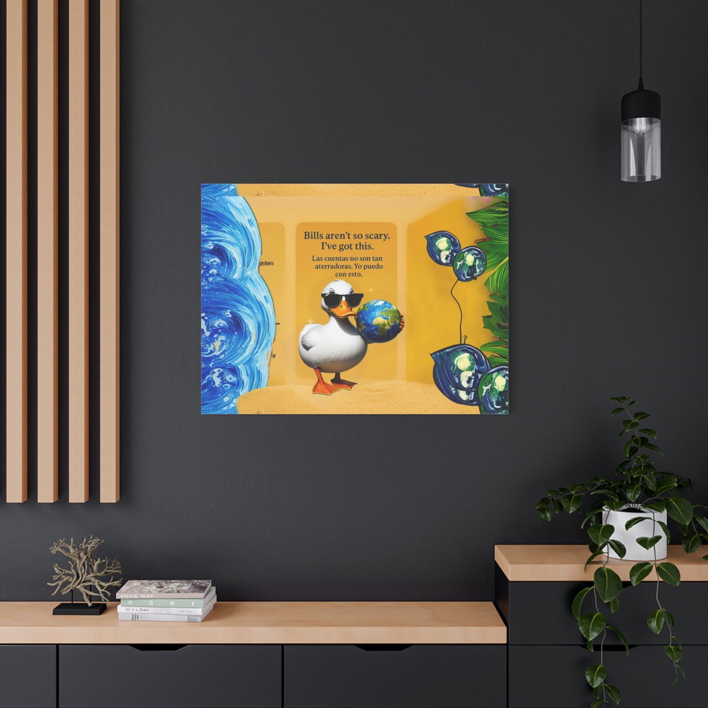"you control the word", Inspirational Art Canvas Print, Motivational Wall Decor, Home Office Art, Encouragement Gift, Positive Vibes Decor