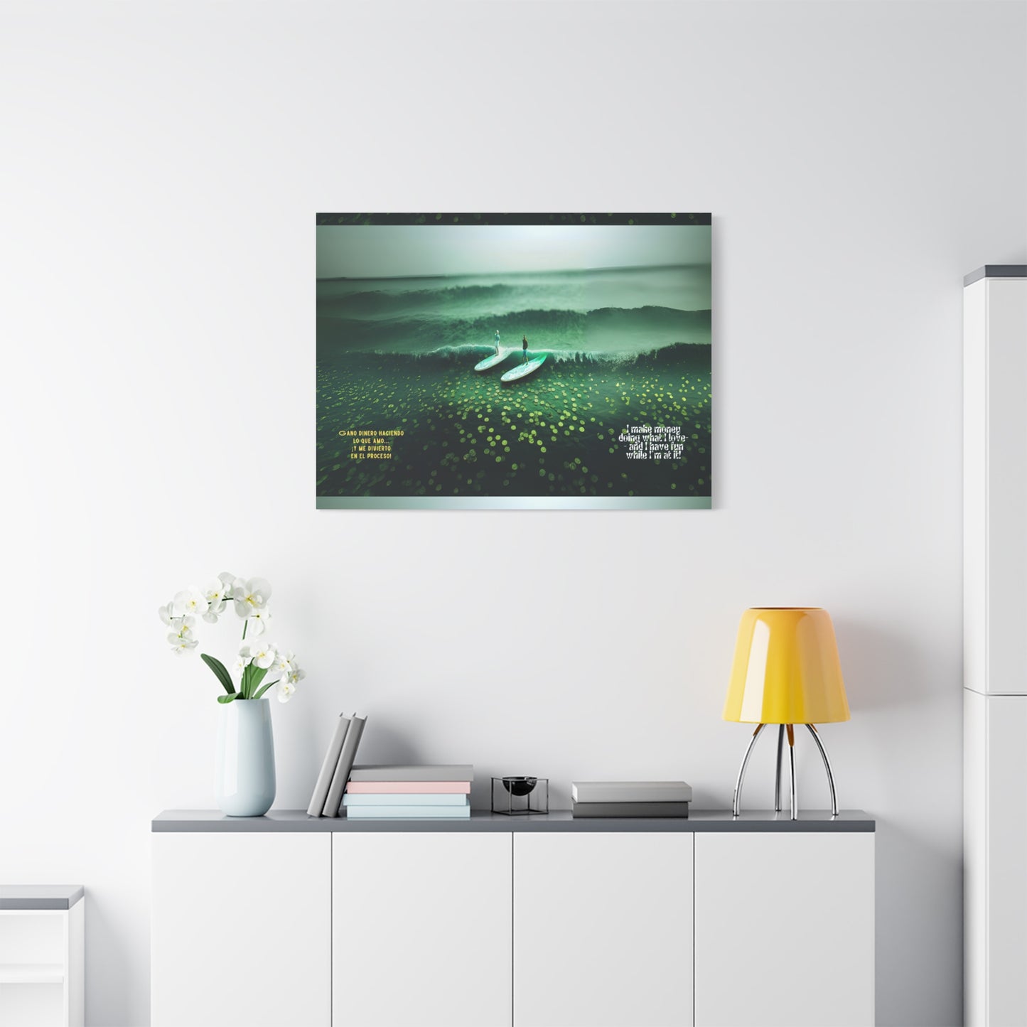 "Surfing Waves" Matte Canvas Art Print, Wall Decor for Beach Lovers, Ocean Photography, Inspirational Home Decor, Gift for Surfers