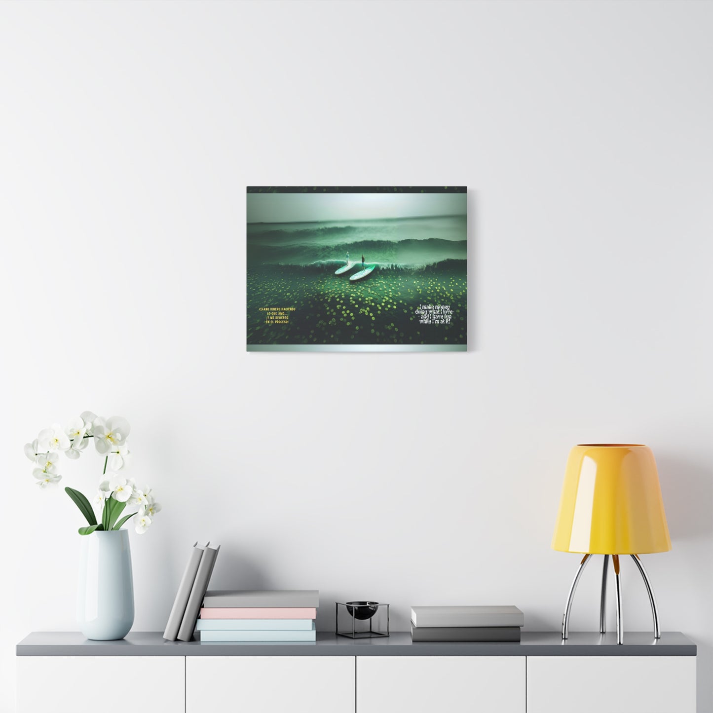 "Surfing Waves" Matte Canvas Art Print, Wall Decor for Beach Lovers, Ocean Photography, Inspirational Home Decor, Gift for Surfers