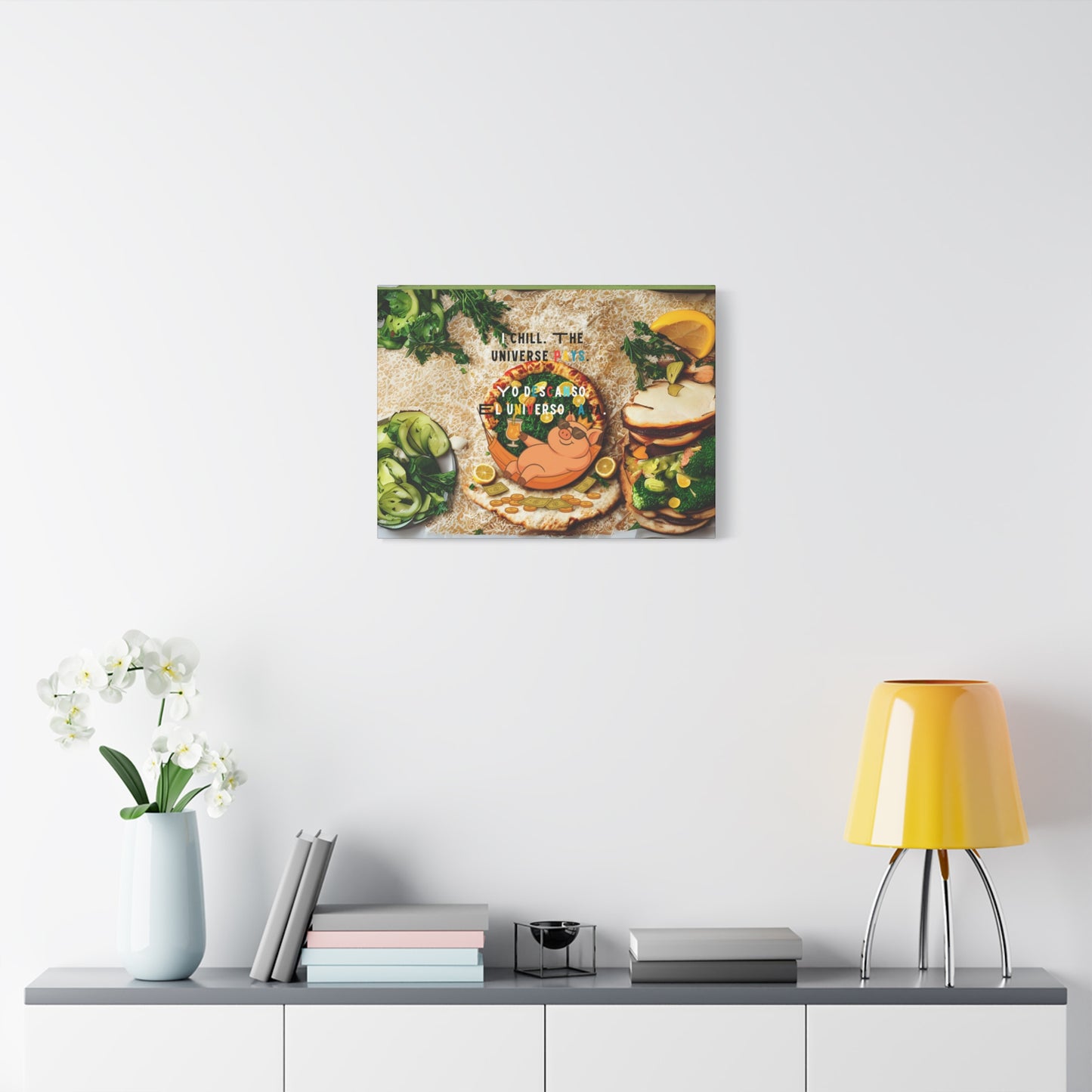 "Thanks Universe" Canvas Art, Kitchen Decor, Foodie Gift, Motivational Wall Art, Home Aesthetic Wall Decoration