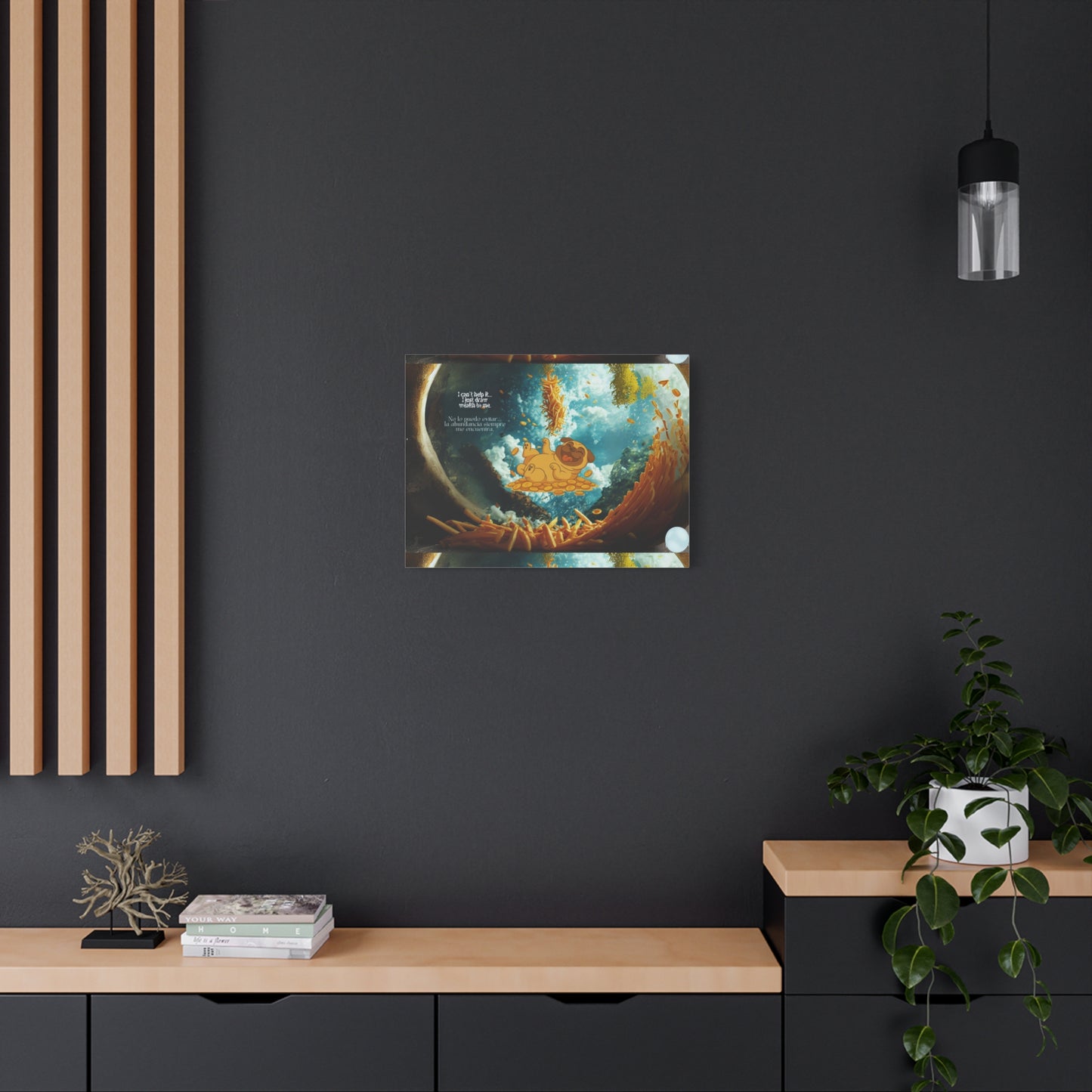 "Space dog" Canvas Art, Cute Dog Wall Decor, Animal Lover Gift, Living Room Wall Art, Pet Lover's Gift