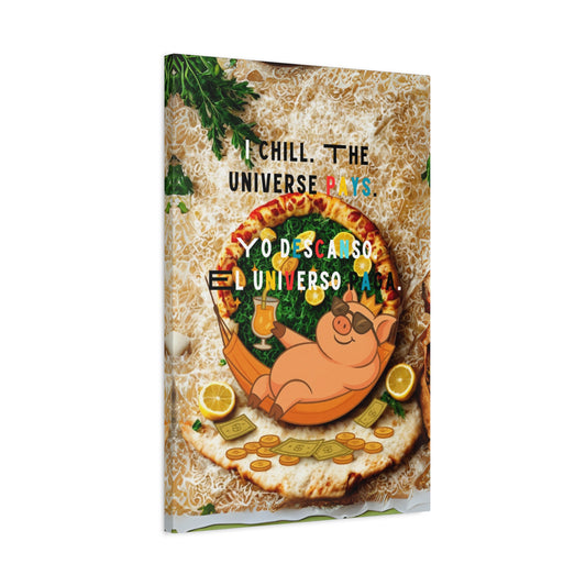 "Thanks Universe" Triptych Canvas Art, Kitchen Decor, Foodie Gift, Motivational Wall Art, Home Aesthetic Wall Decoration