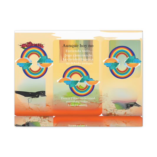 Inspirational rainbow canvas - Canvas - Colorful wall art, Motivational home decor, Positive vibes