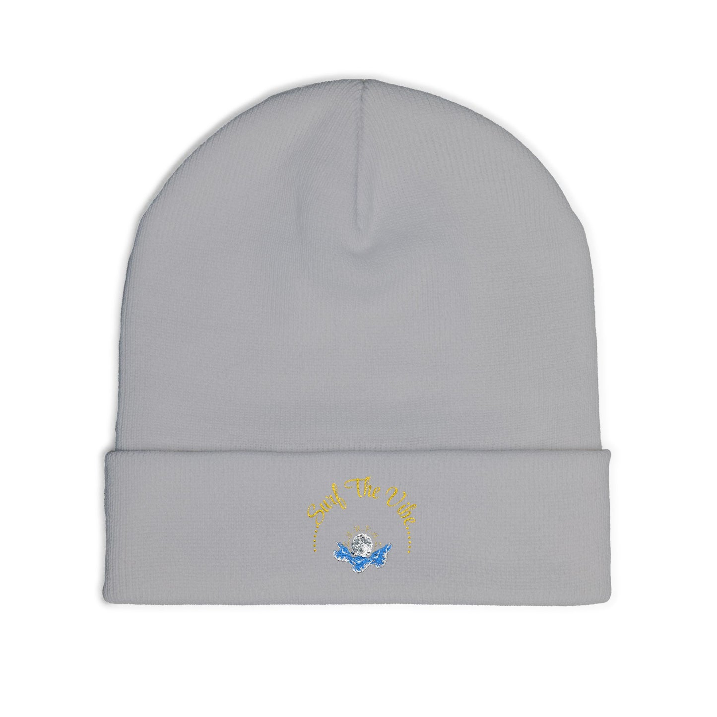 Surf the vibe beanie Embroidered! , Meditation Gift, Yoga Beanie, Casual Streetwear Accessory