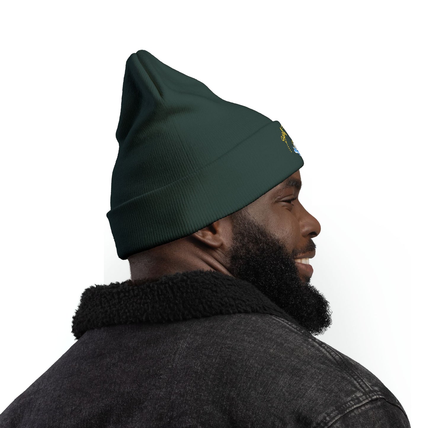 Surf the vibe beanie Embroidered! , Meditation Gift, Yoga Beanie, Casual Streetwear Accessory