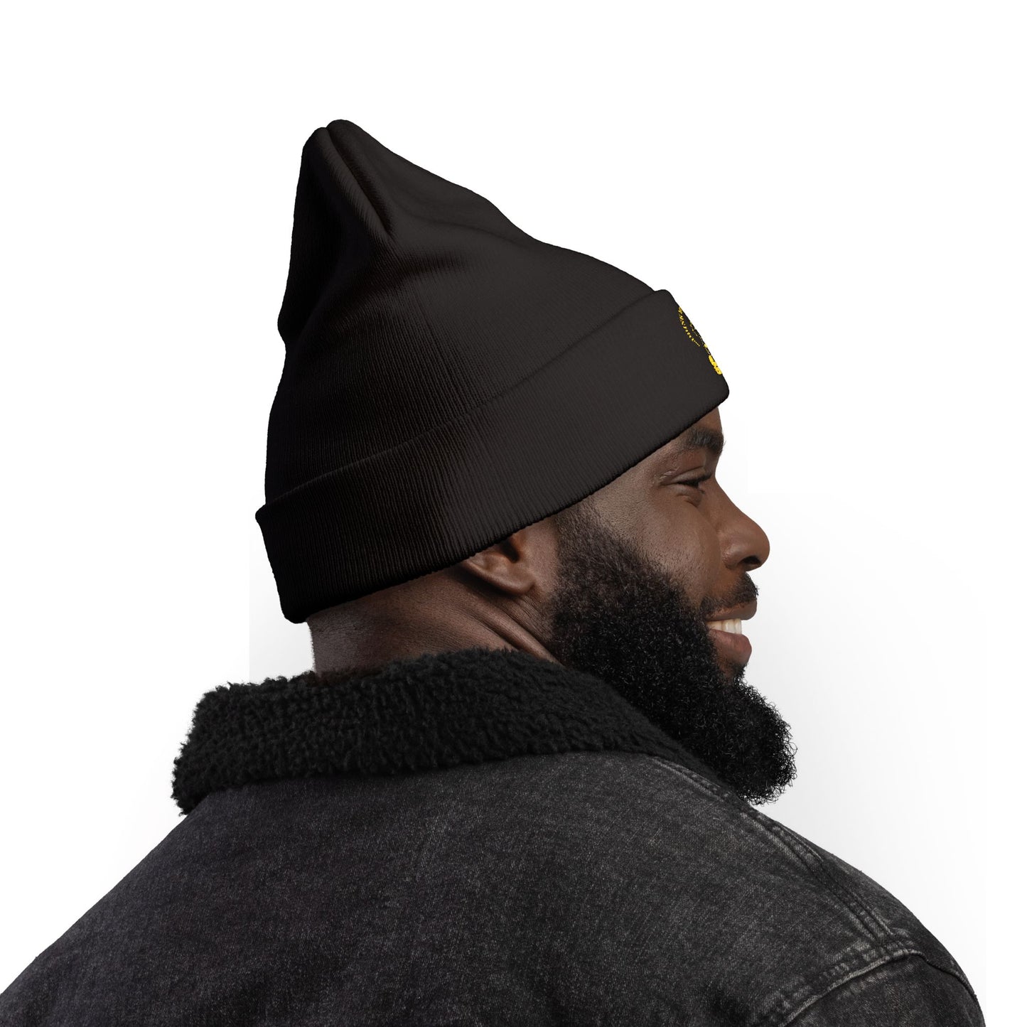Mindful Drink your power beanie Embroidered , Meditation Gift, Yoga Beanie, Casual Streetwear Accessory