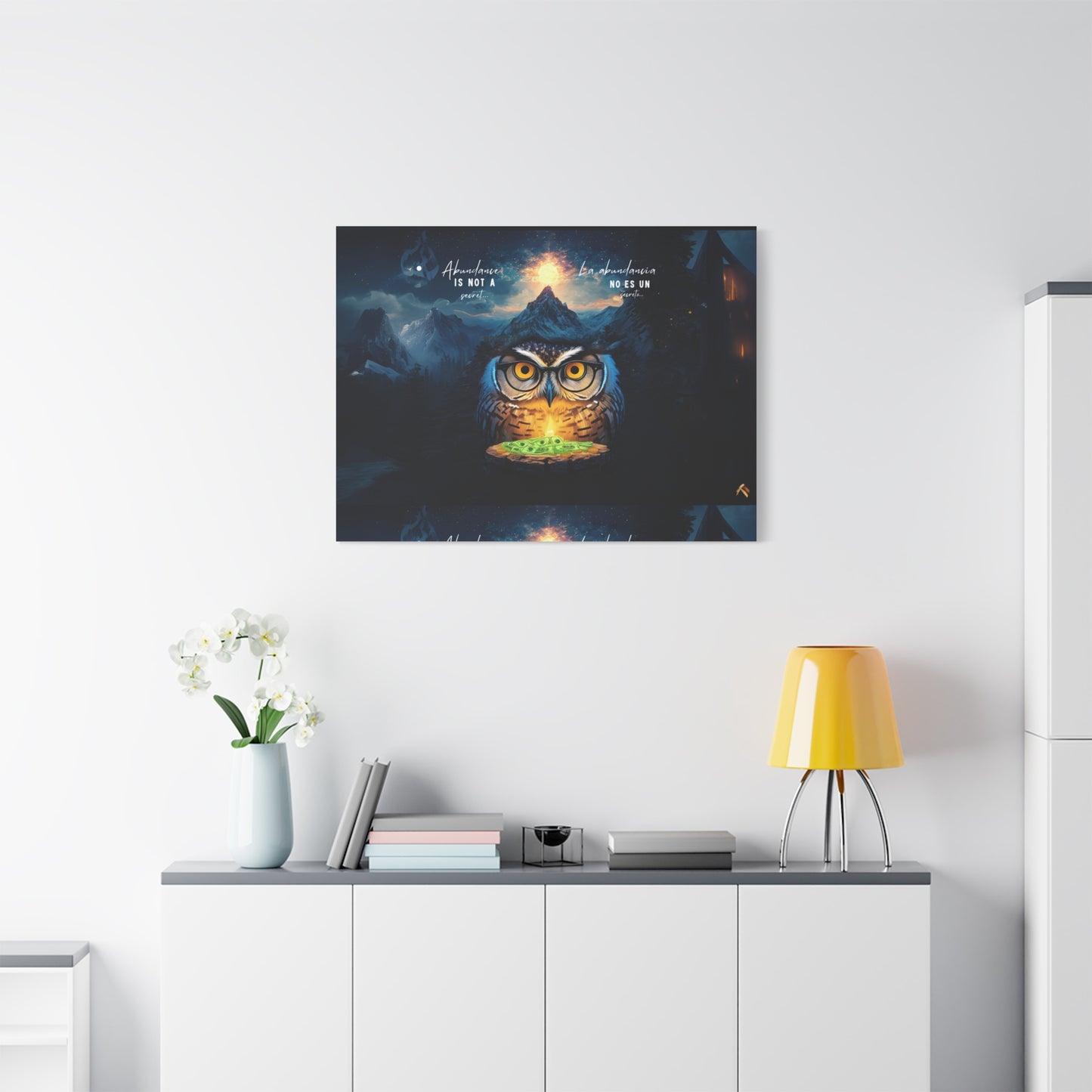 "Mystical Owl" Canvas Art, Enchanting Wall Decor for Nature Lovers, Spiritual Home Decoration, Unique Gift for All Occasions, Fantasy Artwork