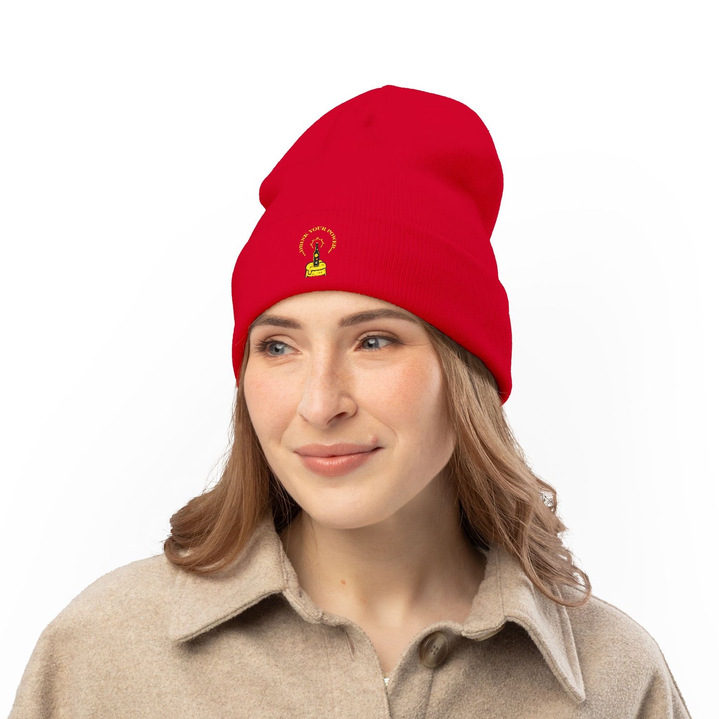 Mindful Drink your power beanie Embroidered , Meditation Gift, Yoga Beanie, Casual Streetwear Accessory