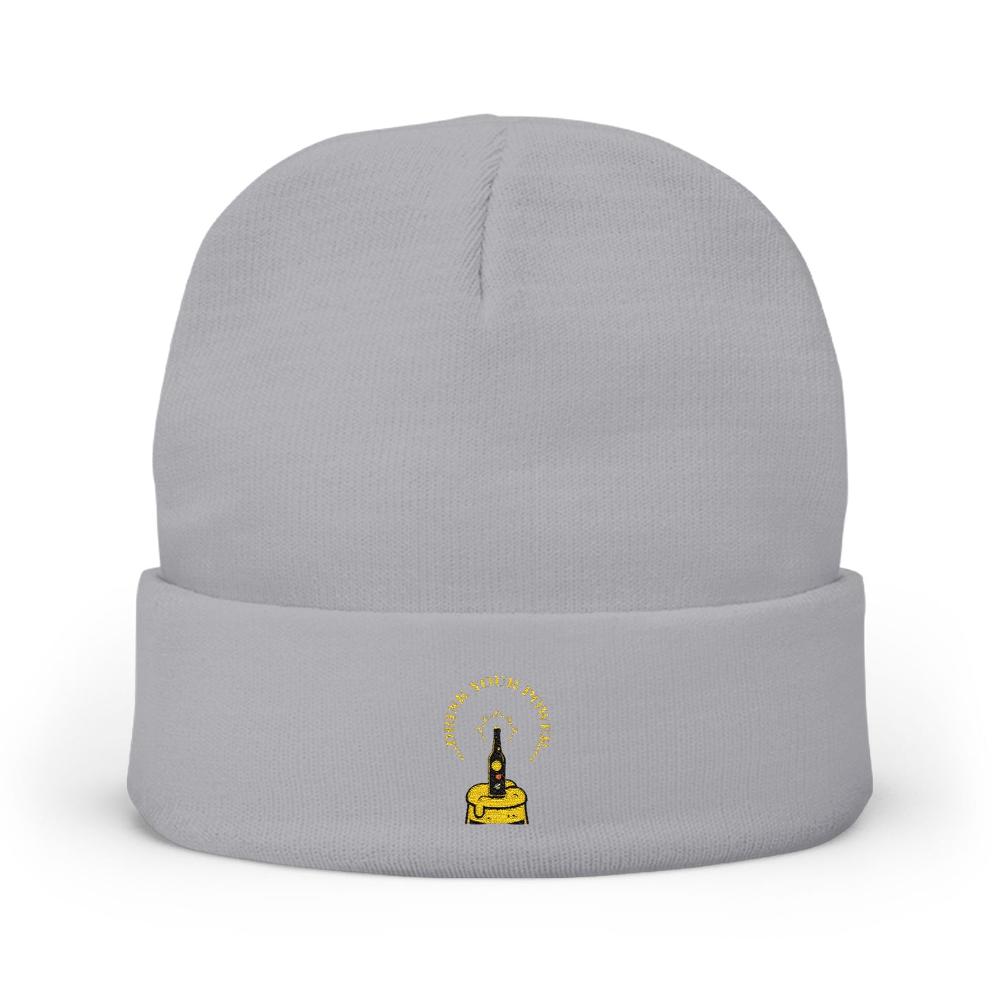 Mindful Drink your power beanie Embroidered , Meditation Gift, Yoga Beanie, Casual Streetwear Accessory