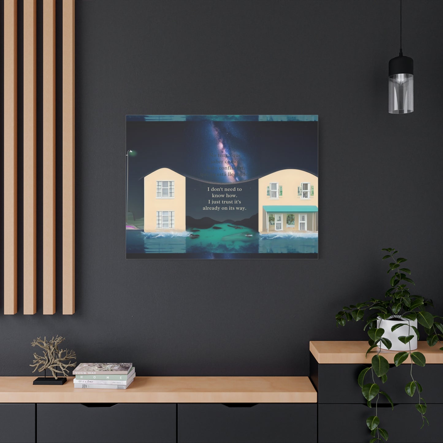 "PARARELL HOUSE" Inspirational Canvas Art Print, Motivational Home Decor, Gift for New Beginnings, Positive Vibes Wall Art, Home Office Decoration, [...]