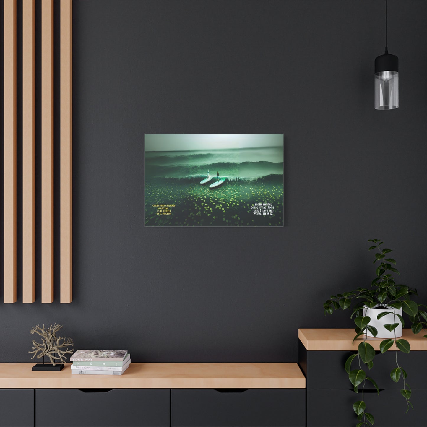 "Surfing Waves"  Matte Canvas Art Print, Wall Decor for Beach Lovers, Ocean Photography, Inspirational Home Decor, Gift for Surfers