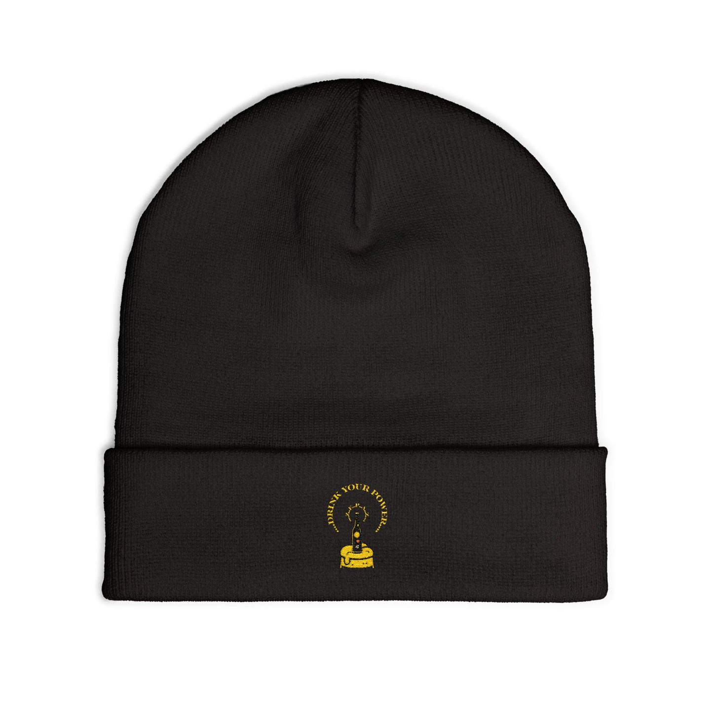 Mindful Drink your power beanie Embroidered , Meditation Gift, Yoga Beanie, Casual Streetwear Accessory