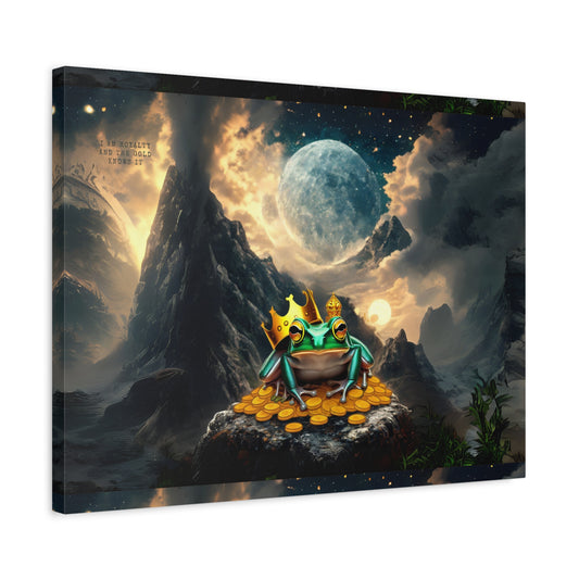 Fantasy Frog Canvas Wall Art, Whimsical Home Decor, Unique Gift for Nature Lovers, Perfect for Birthdays, Living Room Wall Decor