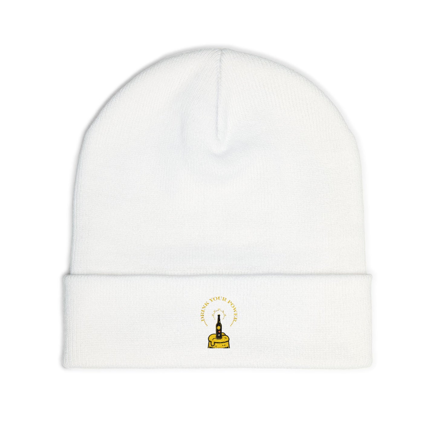 Mindful Drink your power beanie Embroidered , Meditation Gift, Yoga Beanie, Casual Streetwear Accessory
