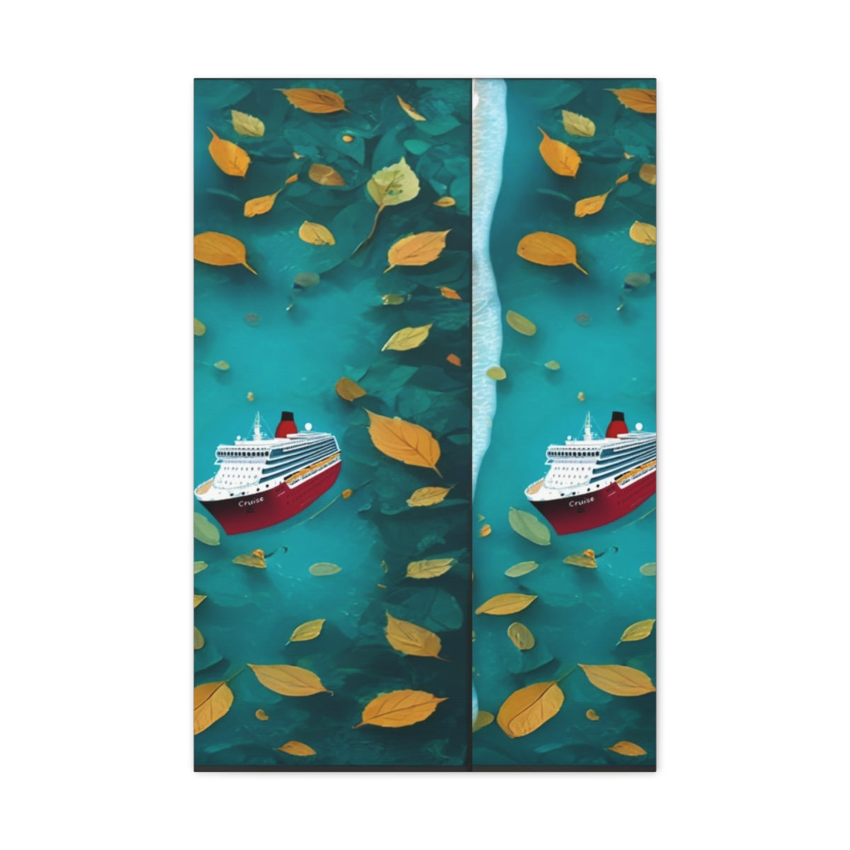"Serene Beach" Triptych Canvas