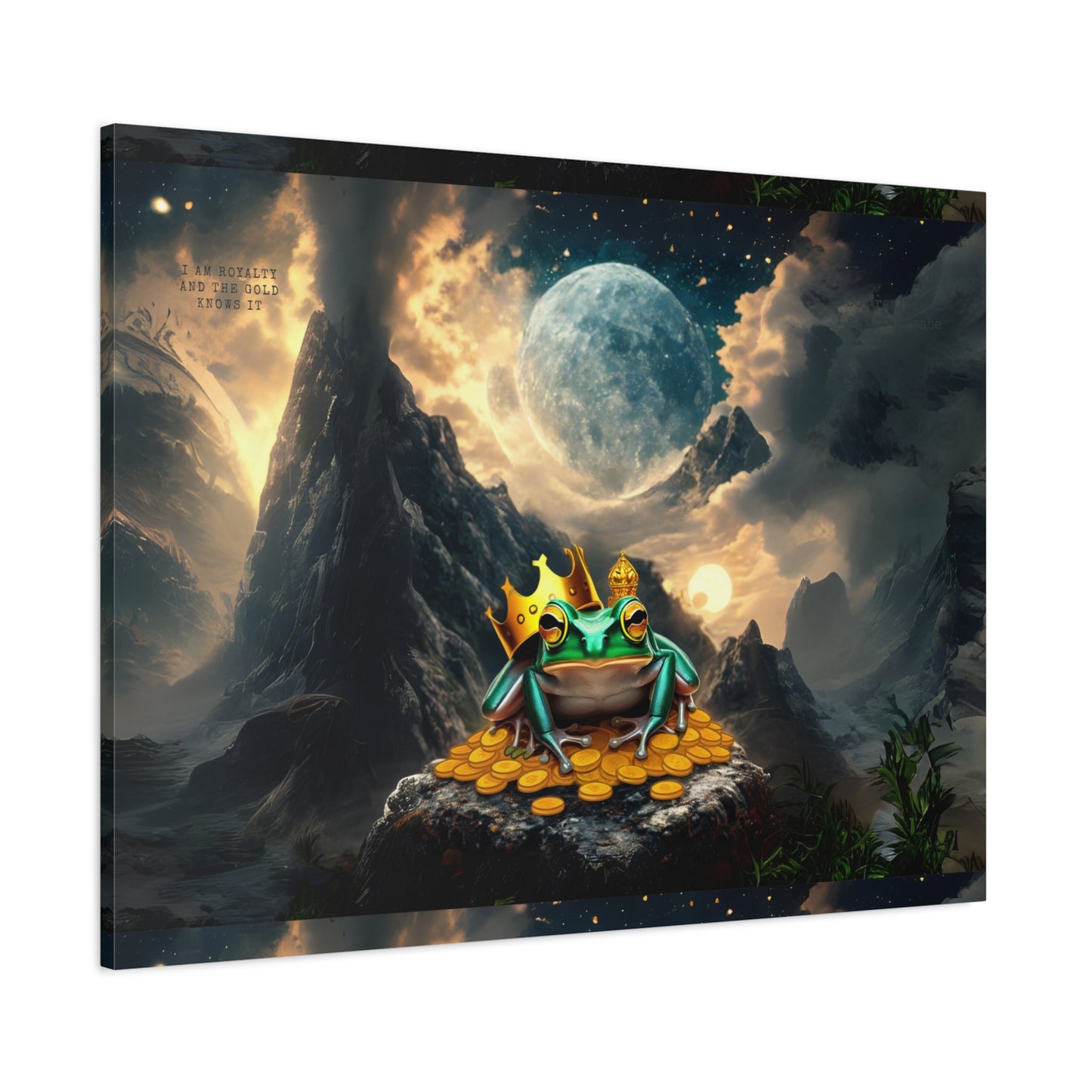 Fantasy Frog Canvas Wall Art, Whimsical Home Decor, Unique Gift for Nature Lovers, Perfect for Birthdays, Living Room Wall Decor