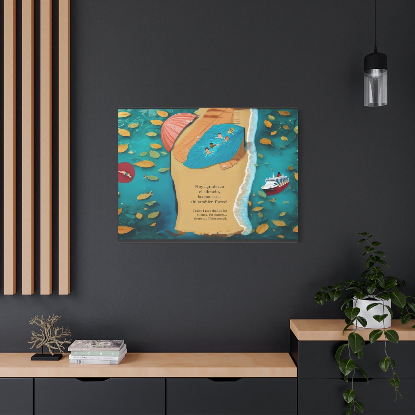 "Serene Beach" Canvas Print, Coastal Decor, Ocean Vibe Wall Art, Perfect Gift for Beach Lovers, Home Decor, Relaxation