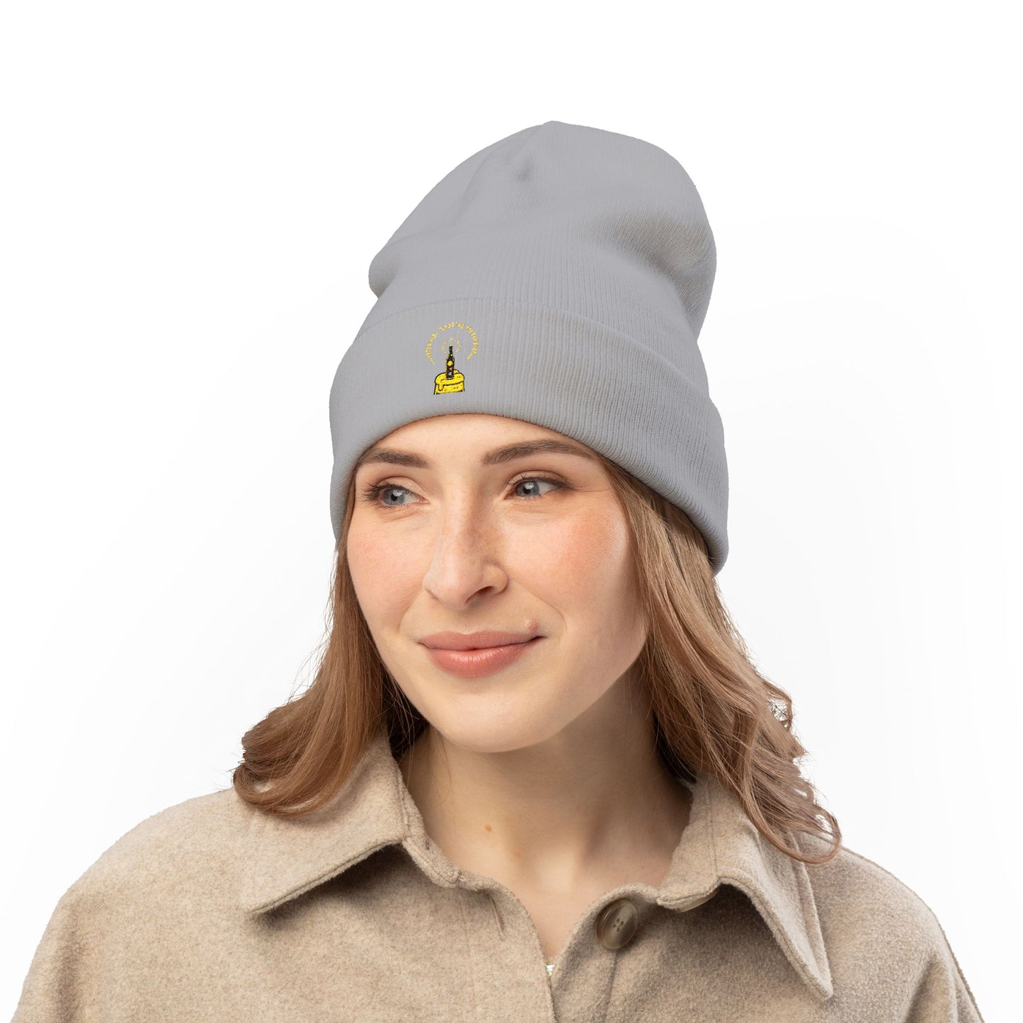 Mindful Drink your power beanie Embroidered , Meditation Gift, Yoga Beanie, Casual Streetwear Accessory