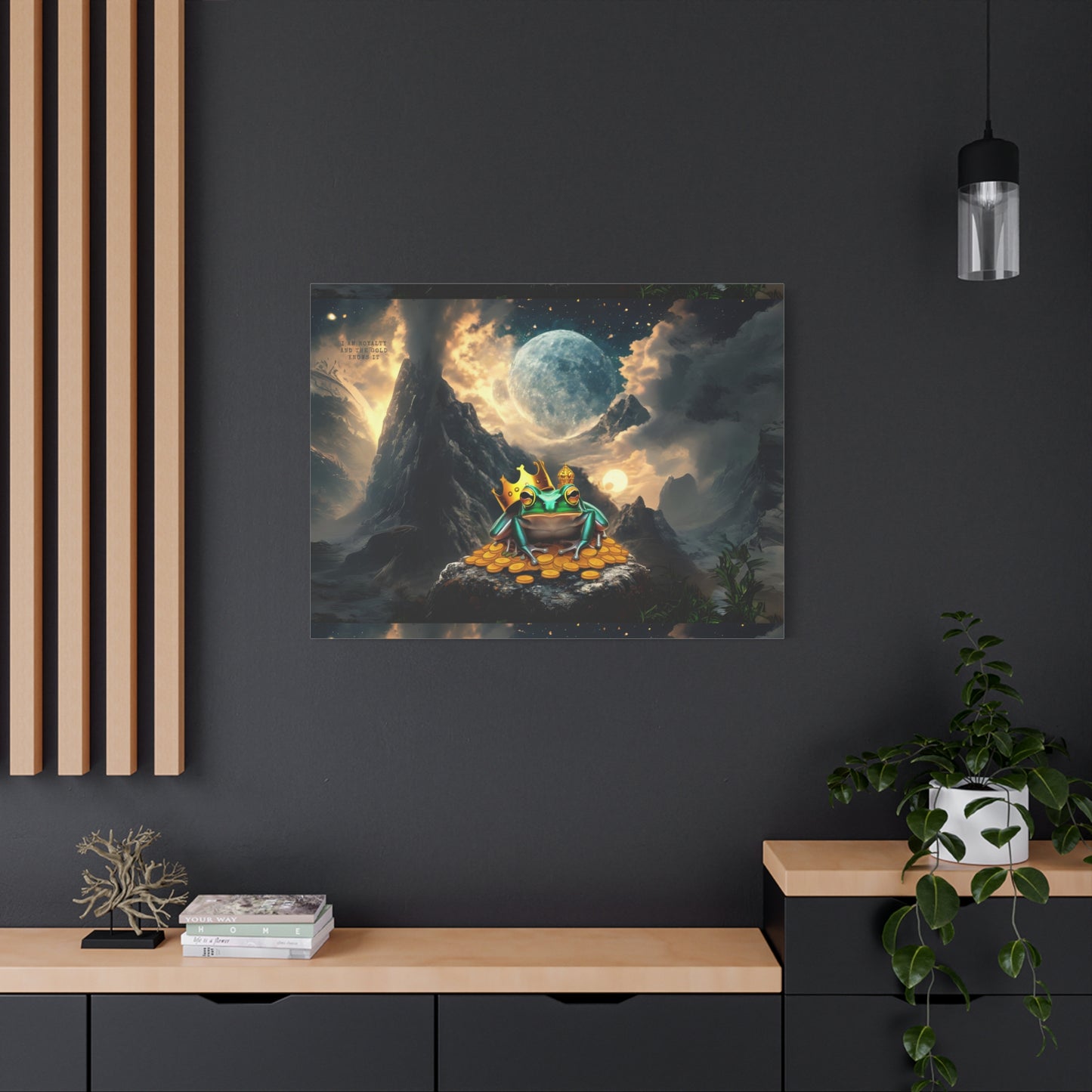 Fantasy Frog Canvas Wall Art, Whimsical Home Decor, Unique Gift for Nature Lovers, Perfect for Birthdays, Living Room Wall Decor