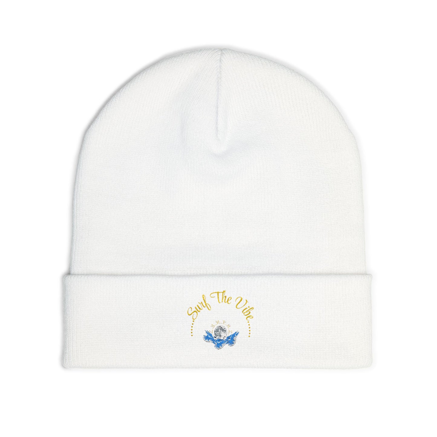 Surf the vibe beanie Embroidered! , Meditation Gift, Yoga Beanie, Casual Streetwear Accessory