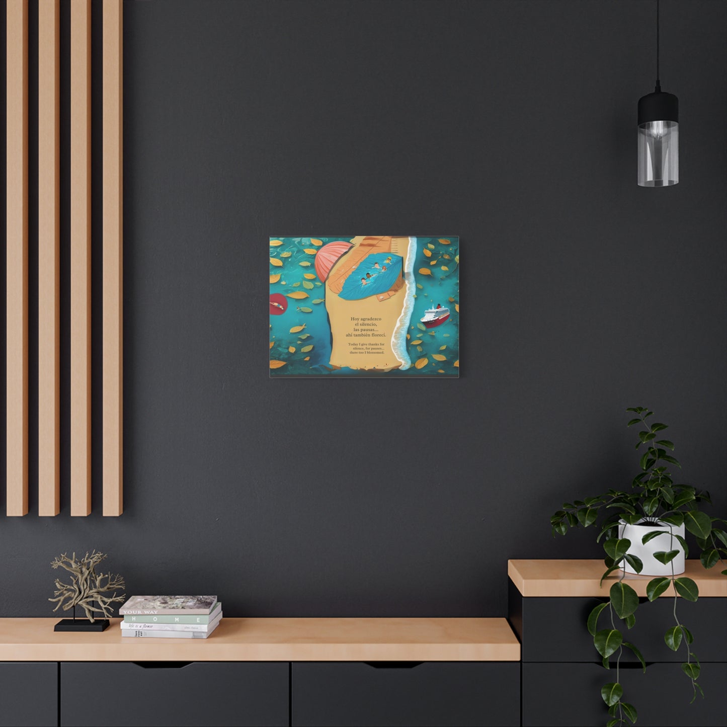 "Serene Beach" Canvas Print, Coastal Decor, Ocean Vibe Wall Art, Perfect Gift for Beach Lovers, Home Decor, Relaxation