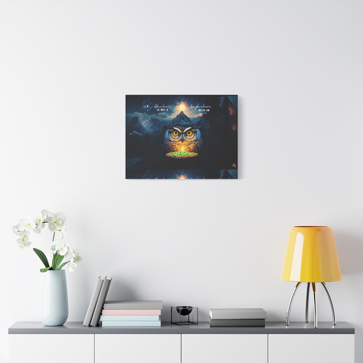 "Mystical Owl" Canvas Art, Enchanting Wall Decor for Nature Lovers, Spiritual Home Decoration, Unique Gift for All Occasions, Fantasy Artwork