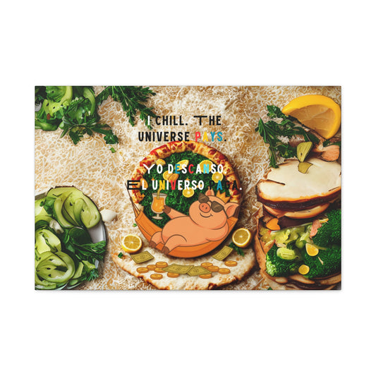"Thanks Universe" Canvas Art, Kitchen Decor, Foodie Gift, Motivational Wall Art, Home Aesthetic Wall Decoration