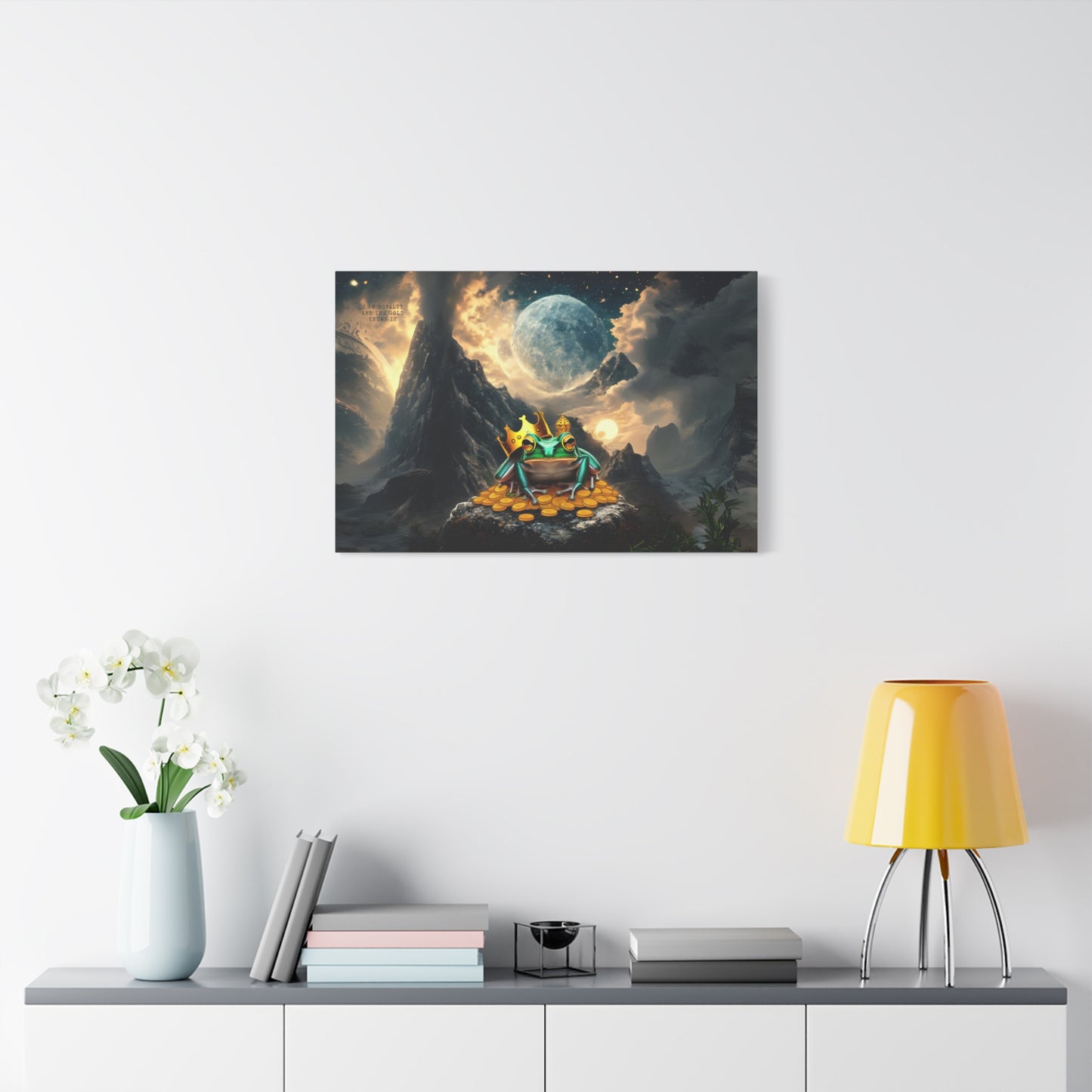 Fantasy Frog Canvas Wall Art, Whimsical Home Decor, Unique Gift for Nature Lovers, Perfect for Birthdays, Living Room Wall Decor
