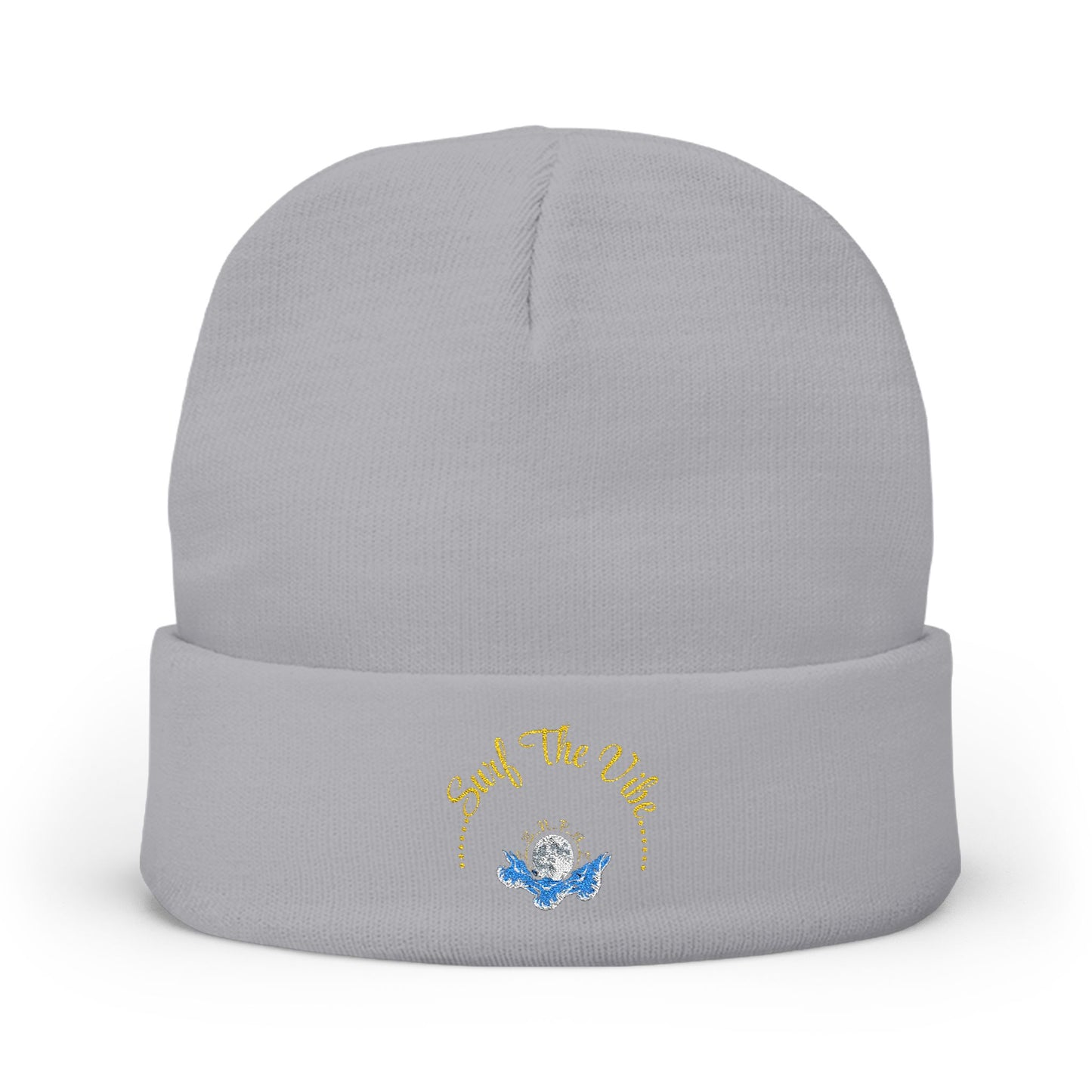 Surf the vibe beanie Embroidered! , Meditation Gift, Yoga Beanie, Casual Streetwear Accessory