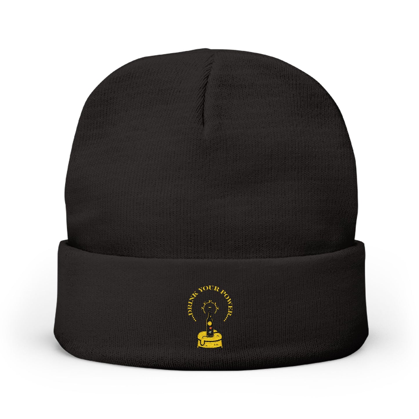 Mindful Drink your power beanie Embroidered , Meditation Gift, Yoga Beanie, Casual Streetwear Accessory