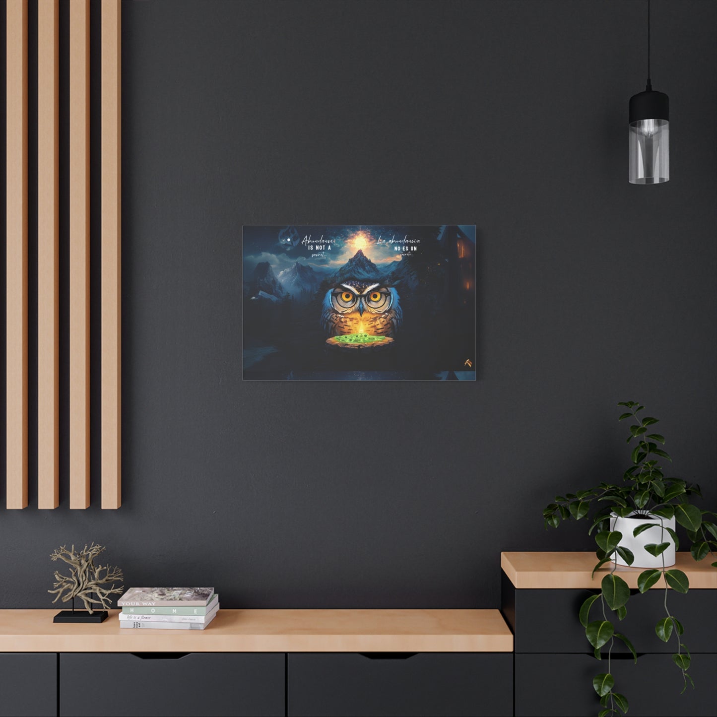 "Mystical Owl" Canvas Art, Enchanting Wall Decor for Nature Lovers, Spiritual Home Decoration, Unique Gift for All Occasions, Fantasy Artwork