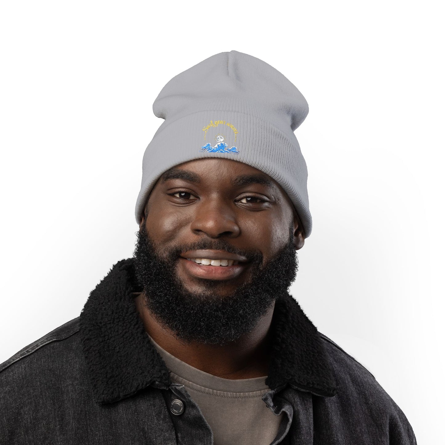 Surf your waves beanie Embroidered! , Meditation Gift, Yoga Beanie, Casual Streetwear Accessory
