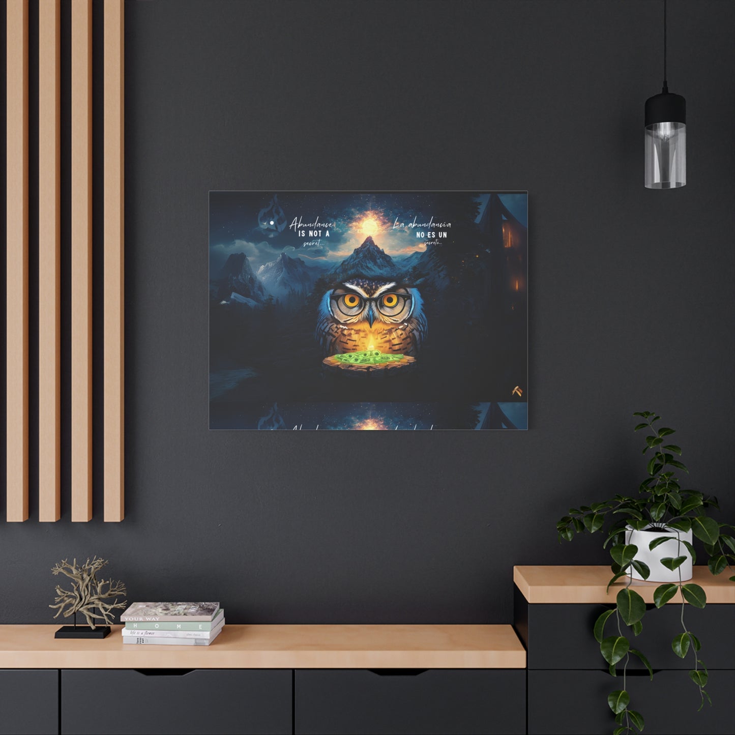 "Mystical Owl" Canvas Art, Enchanting Wall Decor for Nature Lovers, Spiritual Home Decoration, Unique Gift for All Occasions, Fantasy Artwork