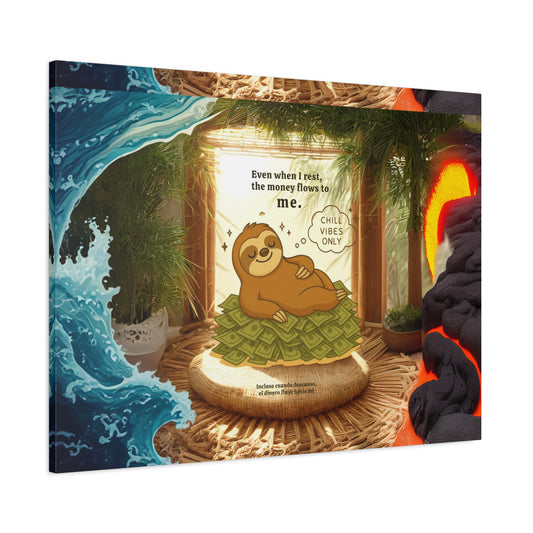 "Relaaaaaxing"  Art, Chill Vibes, Cute Sloth Wall Decor, Home Office Wall Art, Funny Gift for Friends, Unique Room Decoration